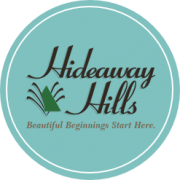 Hideaway Hills wedding venue logo.