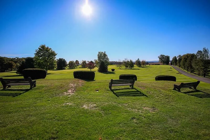 Scenic Pocono Mountains grounds surrounding the venue.